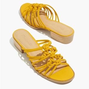 Madewell The Dakota Sandal in Yellow, size 6